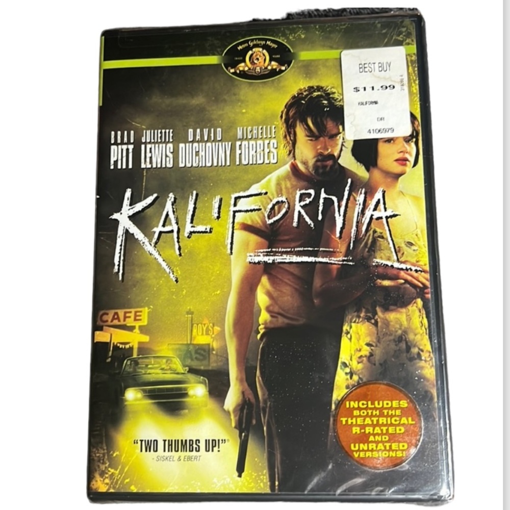 KALIFORNIA DVD UNOPENED -BRAD PITT, JULIA LEWIS, DAVID DUCHOVNY, MICHELLE FORBES